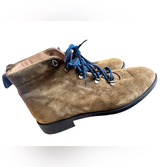 NAGUISA Boots Suede Hiker Ankle Fuzzy Lace Size 40 - Picture 7 of 14